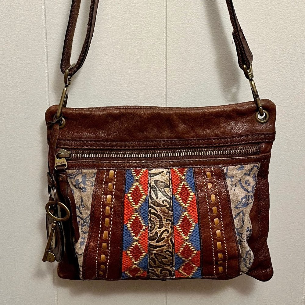 Fossil Long Live Vintage 1954 Collection Cross Body Bag in Excellent Condition